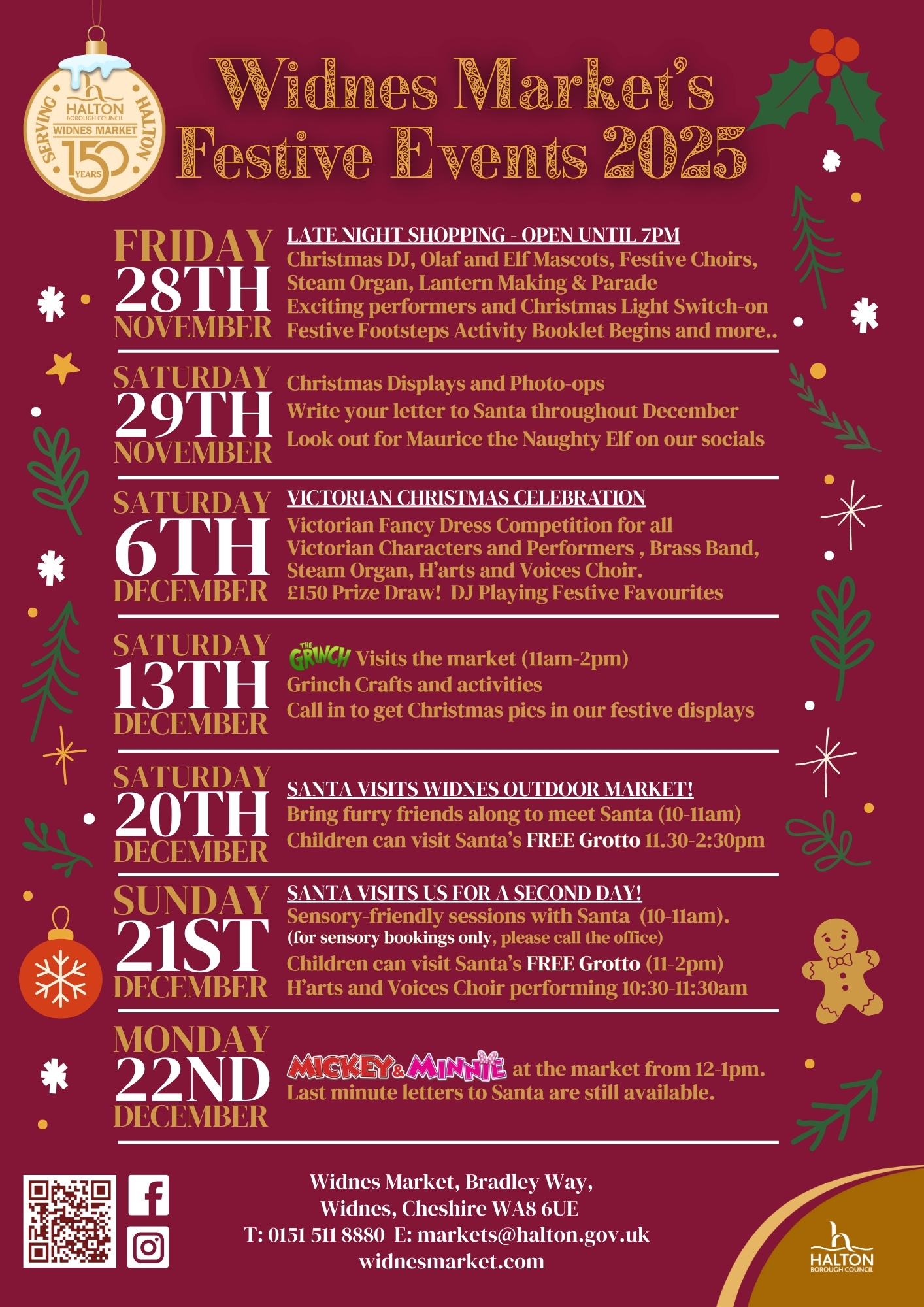 Widnes Market Festive Events